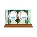 Perfect Cases Perfect Cases DBBSB-W Double Baseball Display Case; Walnut DBBSB-W